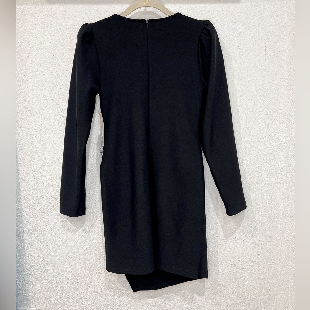 Fifteen Twenty Long Sleeve Stretch Mini Dress Black Womens Extra Small XS - Picture 3 of 7